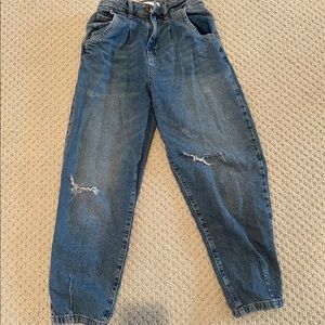 Zara distressed mom jeans